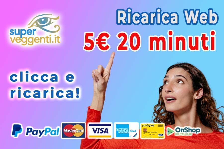 Ricarica Web: 5 euro per 20 minuti, carta di credito o PayPal